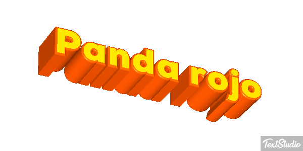Panda rojo Efecto de texto