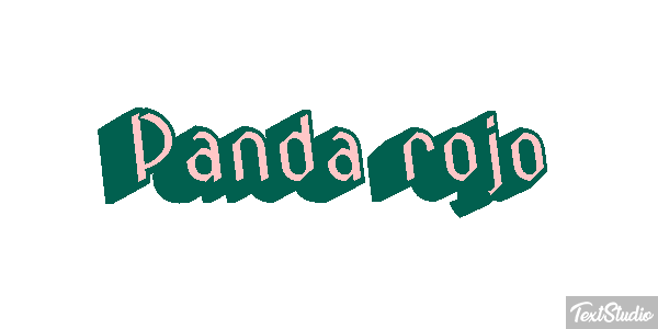 Panda rojo Efecto de texto