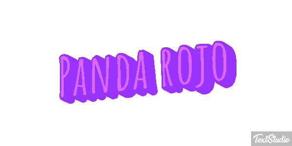 Panda rojo Efecto de texto
