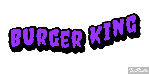 Burger King Effetto testo