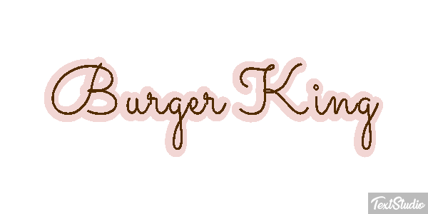 Burger King Effetto testo