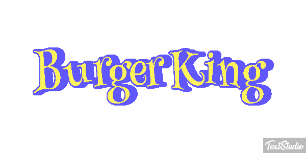 Burger King Effetto testo