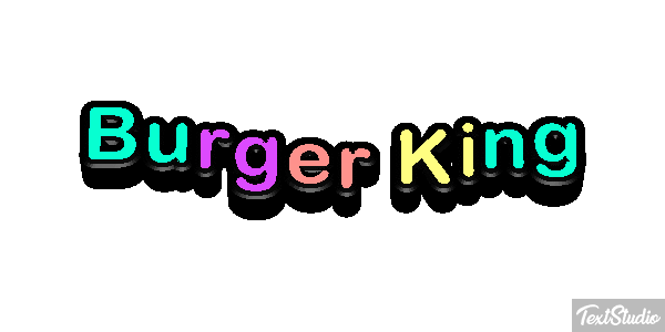 Burger King Effetto testo