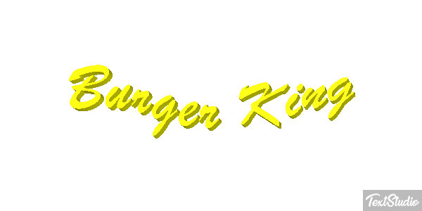 Burger King Effetto testo