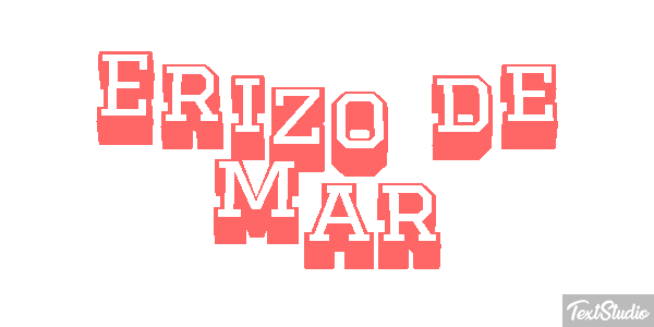 Erizo de mar Texteffekt