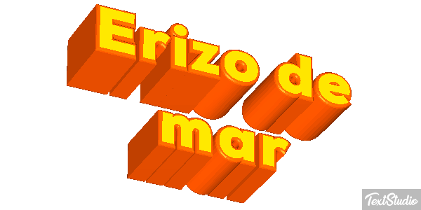 Erizo de mar Texteffekt