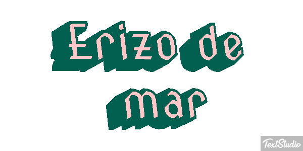 Erizo de mar Texteffekt