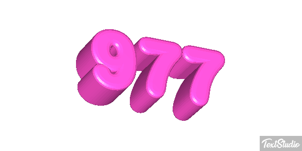 977 Текстовый эффект