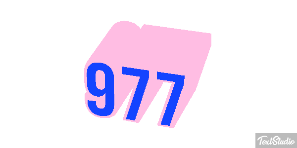 977 Текстовый эффект