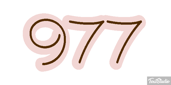 977 Текстовый эффект