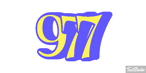 977 Текстовый эффект