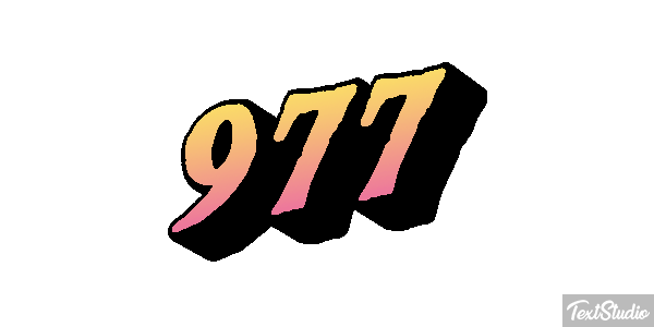 977 Текстовый эффект