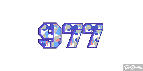 977 Текстовый эффект