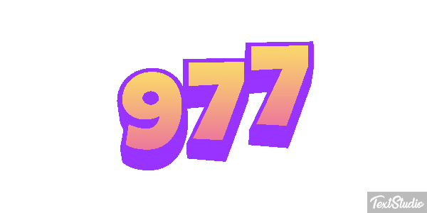 977 Текстовый эффект