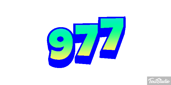 977 Текстовый эффект