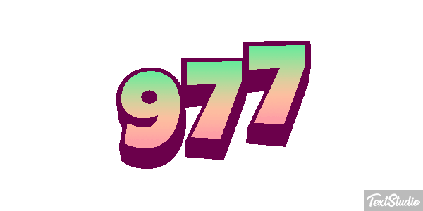 977 Текстовый эффект