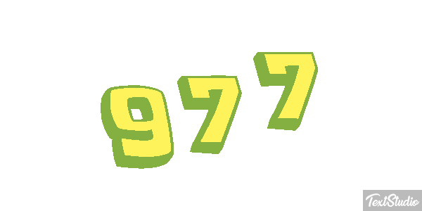 977 Текстовый эффект