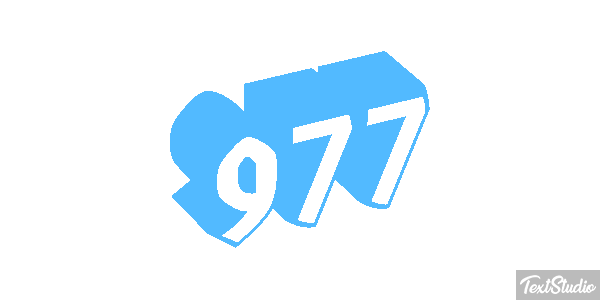 977 Текстовый эффект