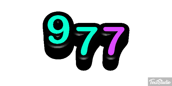 977 Текстовый эффект