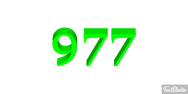 977 Текстовый эффект