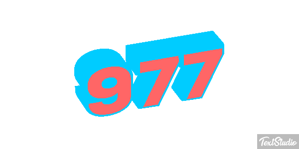 977 Текстовый эффект