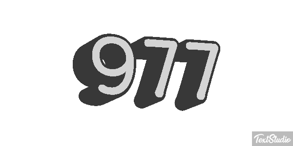 977 Текстовый эффект