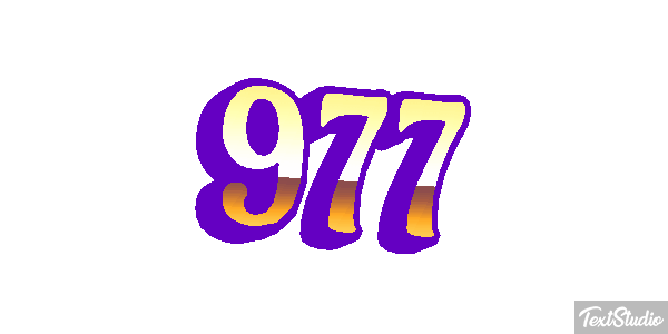 977 Текстовый эффект