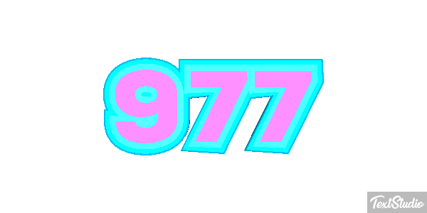 977 Текстовый эффект