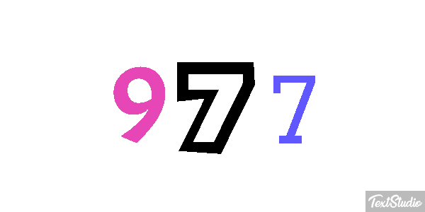 977 Текстовый эффект