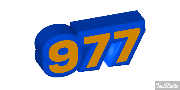 977 Текстовый эффект