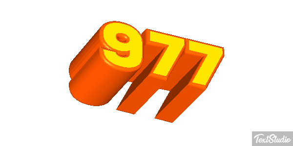 977 Текстовый эффект