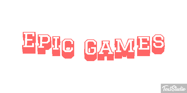 Epic Games Efekt tekstowy