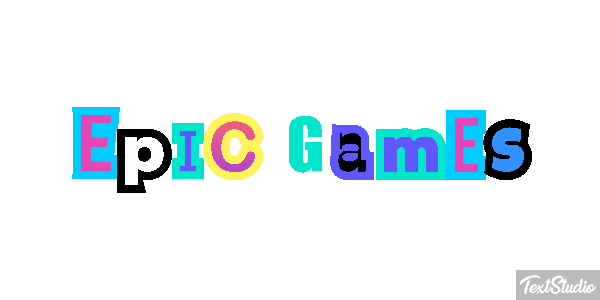 Epic Games Efekt tekstowy