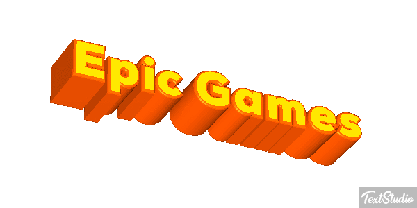 Epic Games Efekt tekstowy