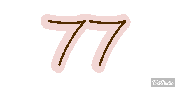 77 Efecto de texto