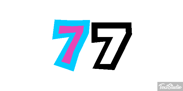 77 Efecto de texto