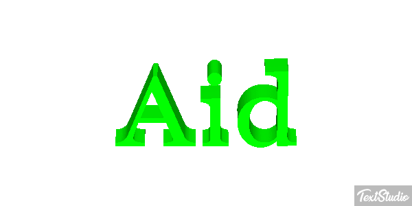 Aid Text effect