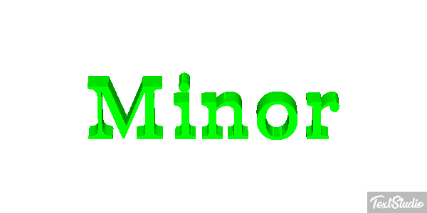 Minor Effetto testo