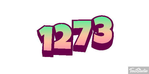 1273 Text effect