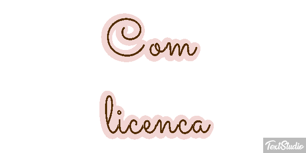 Com licença Effet de texte