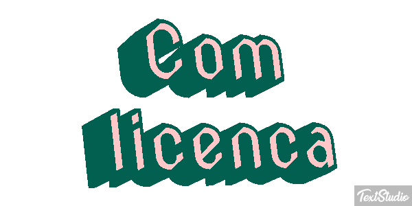 Com licença Effet de texte