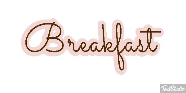 Breakfast Effetto testo