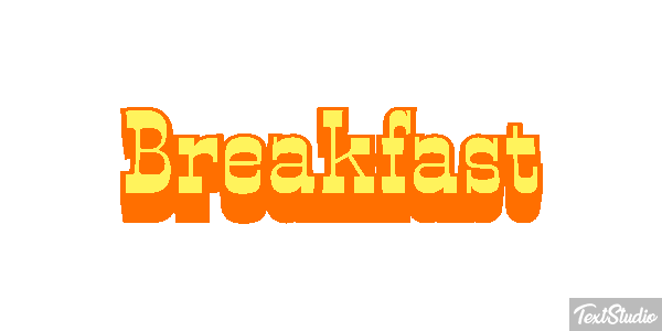 Breakfast Effetto testo