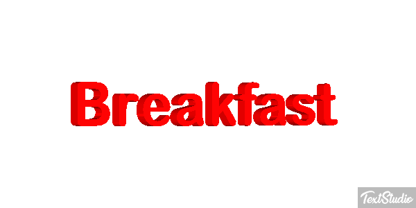 Breakfast Effetto testo
