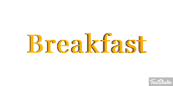 Breakfast Effetto testo