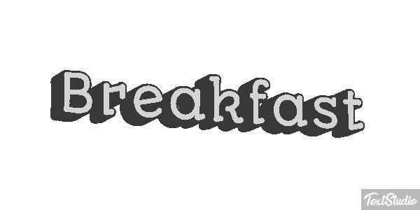 Breakfast Effetto testo