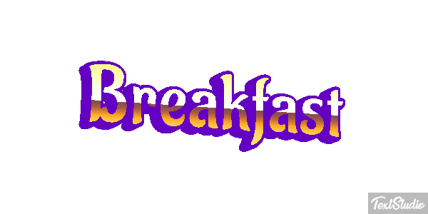 Breakfast Effetto testo