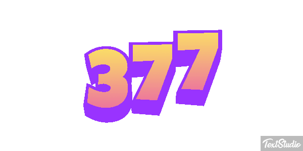 377 Text effect