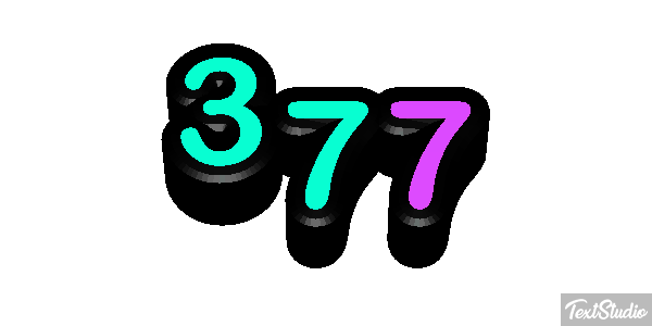 377 Text effect