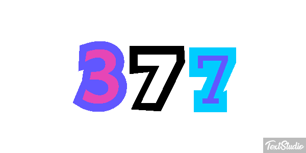 377 Text effect